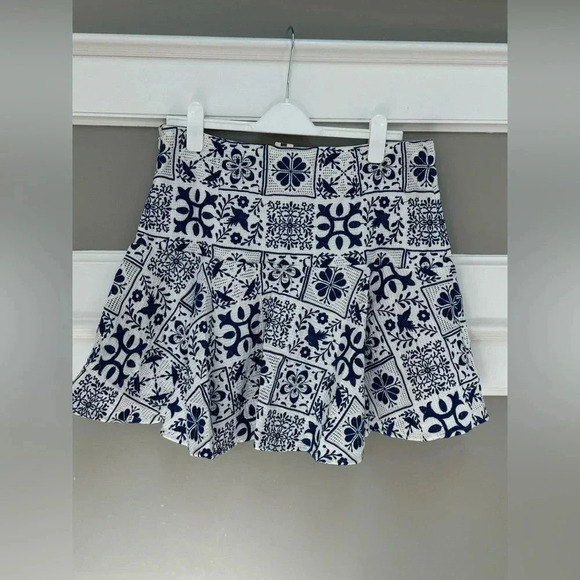 NWT Maeve Embroidered Tile Print Mini Skirt - Picture 5 of 7